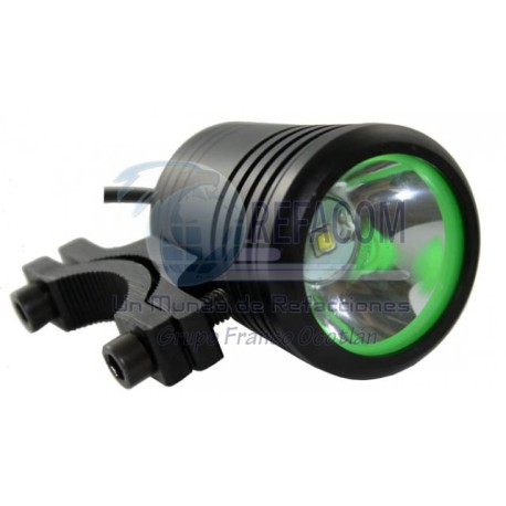 EN-910 FARO LED P/MOTO LUZ BLANCA CUERPO NEGRA 10W