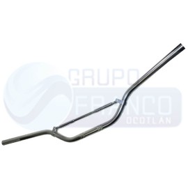 ENBAS-1103-8055 MANUBRIO MOTO ALUMINIO CROSS PASION PLATA