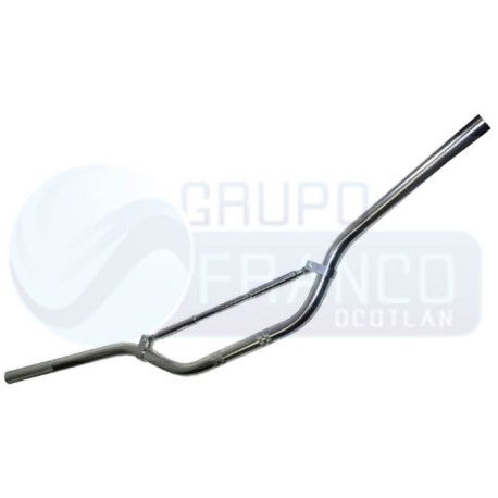 ENBAS-1103-8055 MANUBRIO MOTO ALUMINIO CROSS PASION PLATA