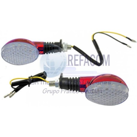 EN-NEW-012-ROJO DIRECCIONAL LED BLANCA CUERPO ROJO 12V