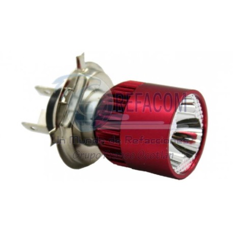 EN-0125-2R FOCO LED P/MOTO ROJO DC 10-95V 15W H4