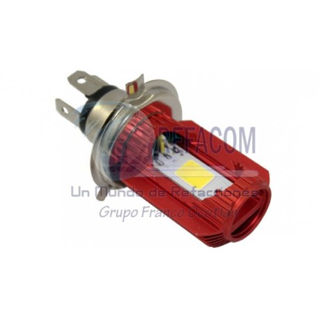 EN-0156-2R FOCO LED H4 P/MOTO ROJO DC 10-95V 12W