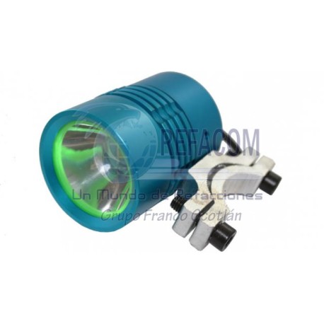 EN-909 FARO LED P/MOTO LUZ BLANCA CUERPO AZUL 10W